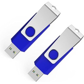 2 x 4GB Memory Stick,USB Stick,Flash Drive 2.0 Pen Drive Swivel Design, Thumb Drive for Data Stick (4GB, Blue)