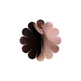 Inateannal Crystal Ear Jacket Earrings Long Rhinestone Chain Dangle Earrings Silver Rhinestone Ear Climber Cz Front Back Earrings Jewelry for Women and Girls