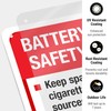 Battery Charging Safety Checklist Sign, 10x14 Inches, Rust Free .040
