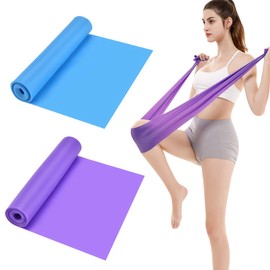 Dokpav Bandas de Resistencia Elástica, 2pcs Ligas de Resistencia Látex para Ejercicio, Estiramientos Bandas Antideslizantes de Ejercicios para Yoga, Pilate, Crossfit, Fisioterapia, Ejercicios