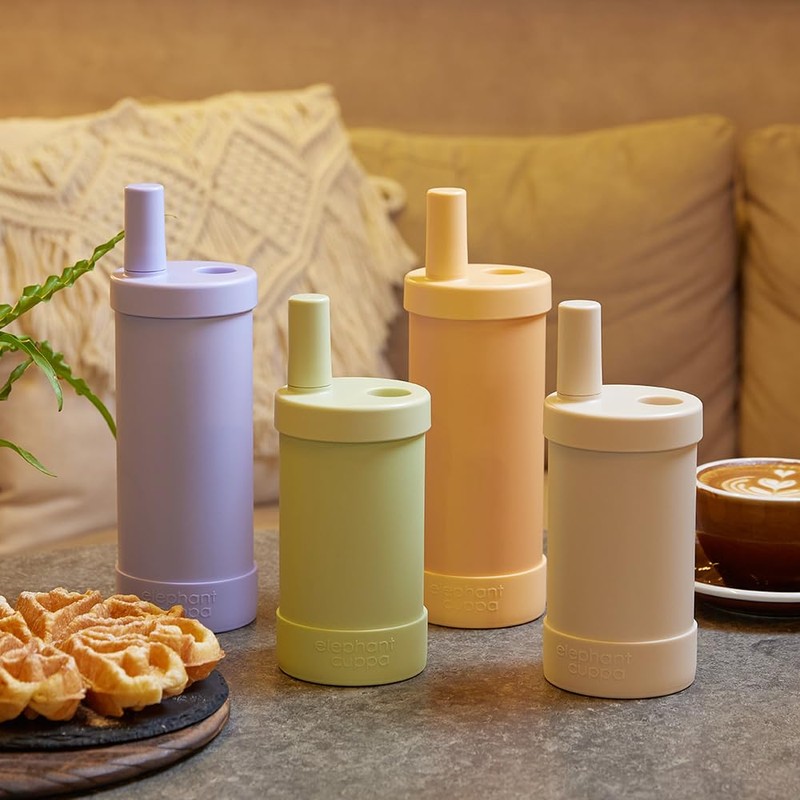 Elephant Cuppa Insulated Tumbler S with Two Straws, Ideal for