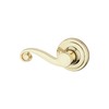 Kwikset Lido Left-Handed Half-Dummy Lever with Protection in Polished Brass