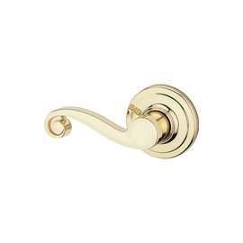 Kwikset Lido Left-Handed Half-Dummy Lever with Protection in Polished Brass (97880-682)