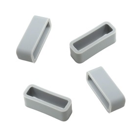 Honbay 4PCS 20mm Rubber Replacement Watch Band Loops Silicone Watch Strap Keeper Retainer Holder Ring (Grey)