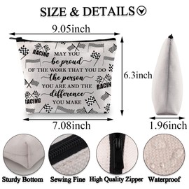 BDPWSS Checkered Race Gifts Race Car Driver Gift Checkered Racing Flag Gift May You Be Proud Of The Work You Do Racer Gift (Be proud checkered bag)