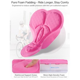 BERGRISAR Women's Padded Cycling Shorts with 4D Seat Padding Breathable Elastic, black, S