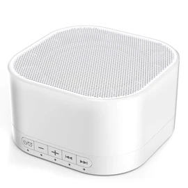 Magicteam Magicteam Sleep Sound White Noise Machine with 20 Natural Soothing Sounds and Memory Function 32 Levels of Volume Powered by AC or USB and Sleep Timer Sound Therapy for Baby Kids Adults (White)