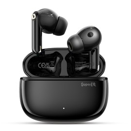 SuperEQ S10 ANC TWS Earphones - Bluetooth 5.3, Active Noise Cancelling, Support Gaming Modes, 30 Hours Playback, IPX5 Waterproof (Black)