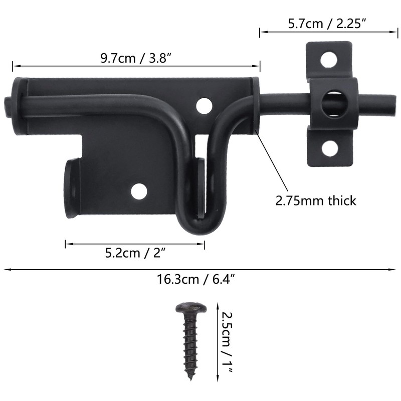 Heavy Duty 2 Way Thickeness Slide Bolt Gate Latch with