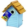 Gardman A01681 Beach Hut Bird Nest Box - Blue, 23x16x25
