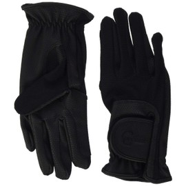 Covalliero Unisex's Summer Tech Riding Gloves-Black, X-Small