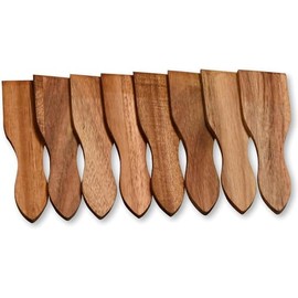 Kesper 28968 Raclette Spatula Set of 8 Acacia Wood 13 x 3.5 cm Raclette Scraper