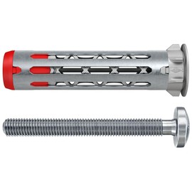 fischer 572915 DuoHM Cavity Wall Plugs 5 x 55 S TX with Metric Flat Head Screw and TX Drive for Mounting TV Brackets, Lights, Wall Shelves etc. in Panel Building Materials (Pack of 4)