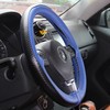 14.25"-15" Steering Wheel Wrap Cover PVC Leather Stitch on with