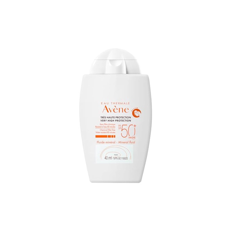 Fluido Mineral, Piel Sensible/Reactiva/Intolerante, Fps 50+, 40Ml