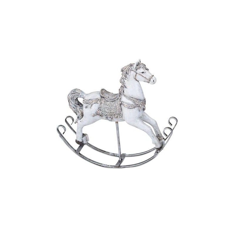 formano Rocking Horse Christmas Decoration 21 cm Artificial Stone Figure