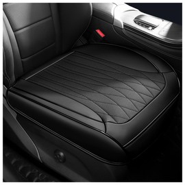 IHOTDER Car Seat Cover with Anti-Slip,Full Wrap Protection Leather Seat Covers for Cars with Storage Pocket,Universal Car Accessories Car Seat Covers Front Seats for Most Vehicles (Black)
