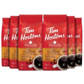 Tim Hortons 100% Colombian Dark Medium Roast Coffee, 300g/10.6oz, (6pk)