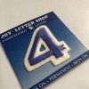 Joy Letter Shop Blue Number 4 1.5” Iron On Embroidered