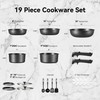 CAROTE 19Pcs Pots and Pans Set Non Stick, Cookware Set