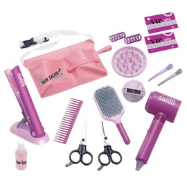 OTONOPI Hairdresser Set, Makeup Set, Cosmetics Toy, Makeup Toy Set, Pretend Play, Pretend Play, Hairdresser, Shop Set, Hair & Makeup, Pretend Play Toy, Children, 17 Pieces, Pretend Play, Girls,