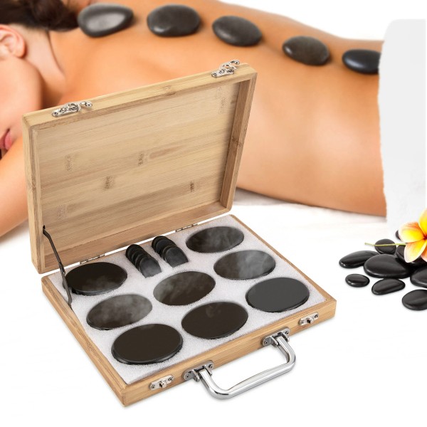 Unbranded Basalt Hot Stones Massage 16pcs Set w/Warmer Professional Home