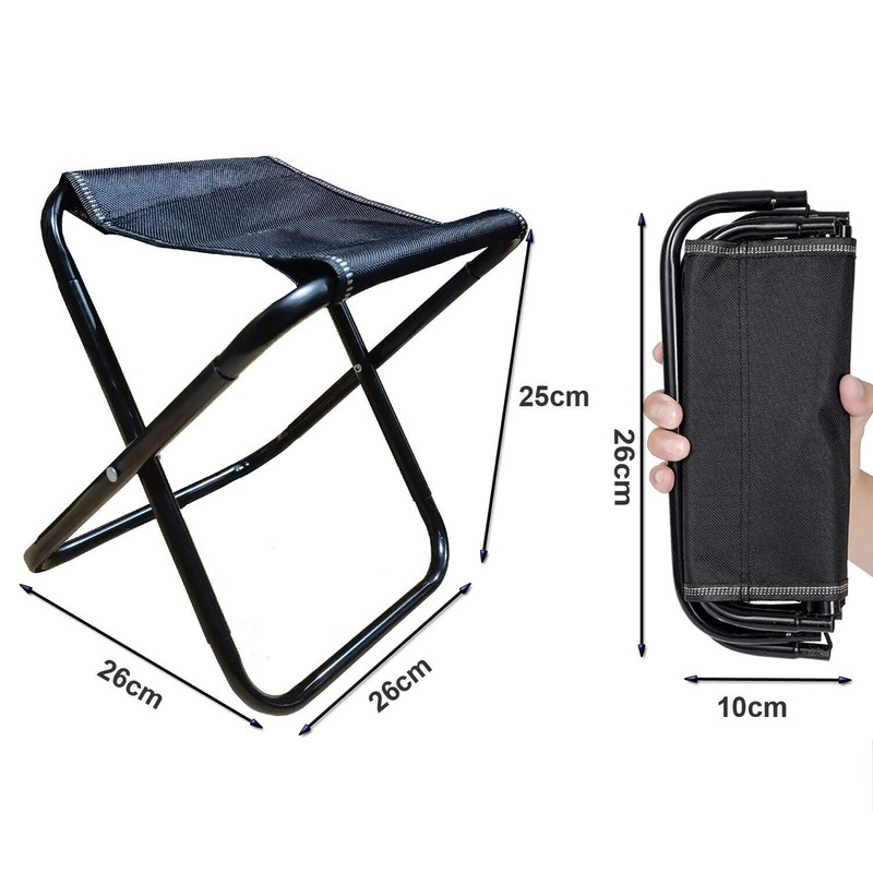 Gadgetking Folding Stool Portable Seat Camping Adjustable Outdoor Festival Chair