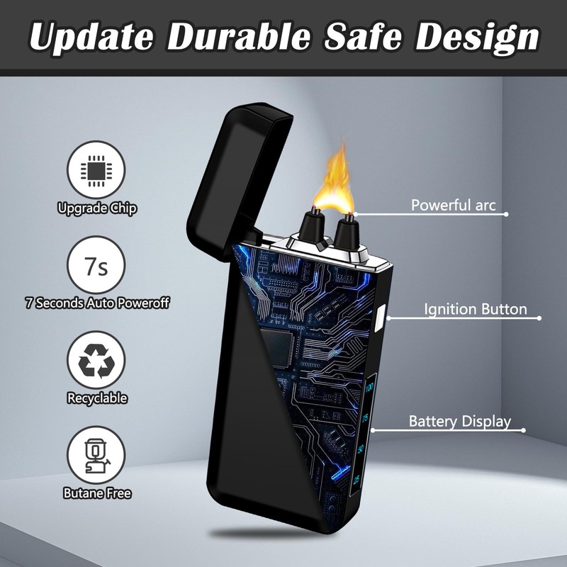 SKRFIRE Plasma Lighters Rechargeable Dragon USB Lighters, Electric Lighter Windproof