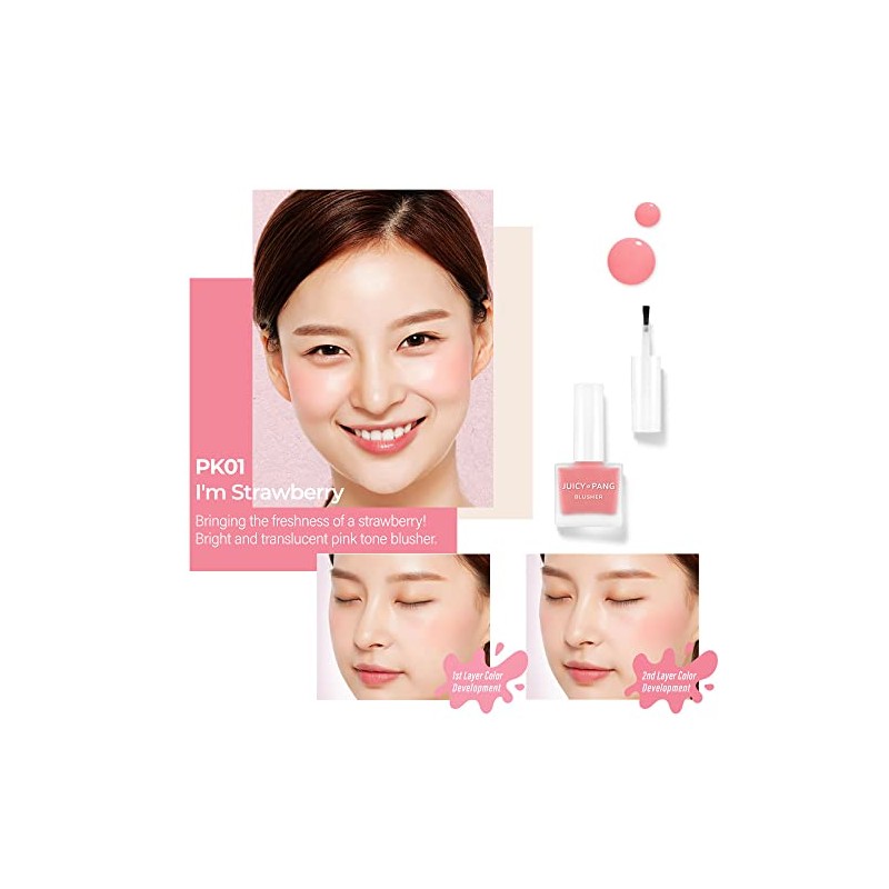 APIEU JUICY-PANG WATER BLUSHER (PK01 - Strongberry) - Rubor líquido