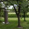 Fallen Fruits Ltd FB394 STAINLESS STEEL NUT FEEDER Bird, Silver,