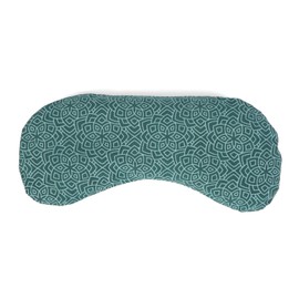 Bodhi Soft Cotton Eye Pillow | Organic Linseed & Organic Lavender Filling | Vegan | Eye Mask for Yoga, Relaxation & Meditation | Bloom, Jungle Green