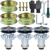 BOSFLAG 3 Pack 539112170 Spindle Assembly Kit with 153535 Pulleys