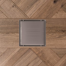 Alfi ABSD55B Alfi Brand -Bss 5 Inch x 5 Inch Modern Square Stainless Steel Shower Drain With Solid Cover, Silver