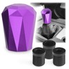 EZAUTO WRAP Universal Purple Diamond Shifter Chrome Aluminum Automatic Shift