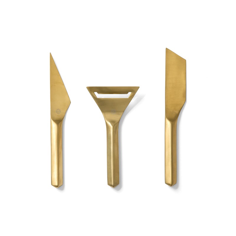 RBT Cheese Knife Set, 4 Different Cutting Surfaces, Black