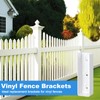 Nuanchu 10 Pack Vinyl Fence Rail Mount Brackets 1-1/2" x