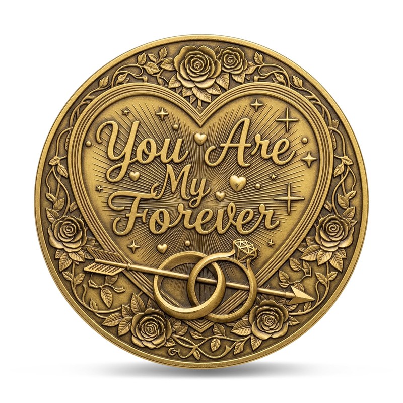 Love Challenge Coin – Forever My Love Romantic Keepsake Token