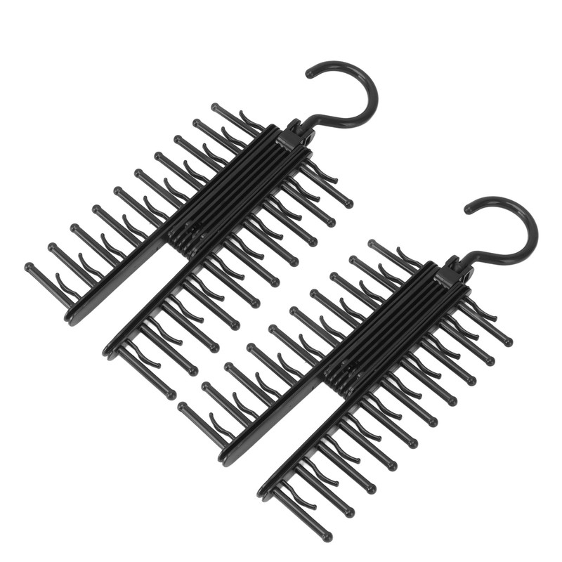 2PCS Closet Necktie Rack Tie Storage Display Hanger with 360