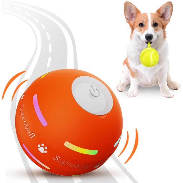 Interactive Dog Toys Dog Ball,[Newly Upgraded] Durable Motion Activated Automatic Rolling Ball Toys for/Small/Medium/Large Dogs,USB Rechargeable