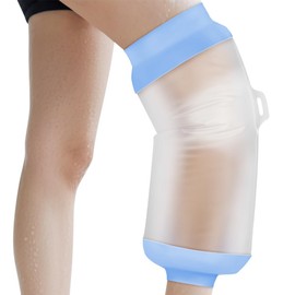 ANOMM Waterproof Knee Cast Cover, Reusable Adult Knee Cover for Shower, Soft & Comfortable Cast Protectors for Broken Knee, Watertight Seal Cast Bag for Bandages, Dressings, Wound Care Supplies