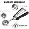 Cookie Scoop 2 Tbsp, TJ POP Professional Stainless Steel Ice