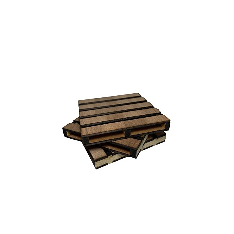 Paquete 6 portavasos Pack con diseño de pallets palets tarima
