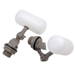 MACGOAL 2 Pieces Mini Float Valve 1/2 or 3/4 Water Float Valve with Adjustable Arm Automatic Fill Valve Kit for Livestock Water Tank Fountains (3/4 Inch)