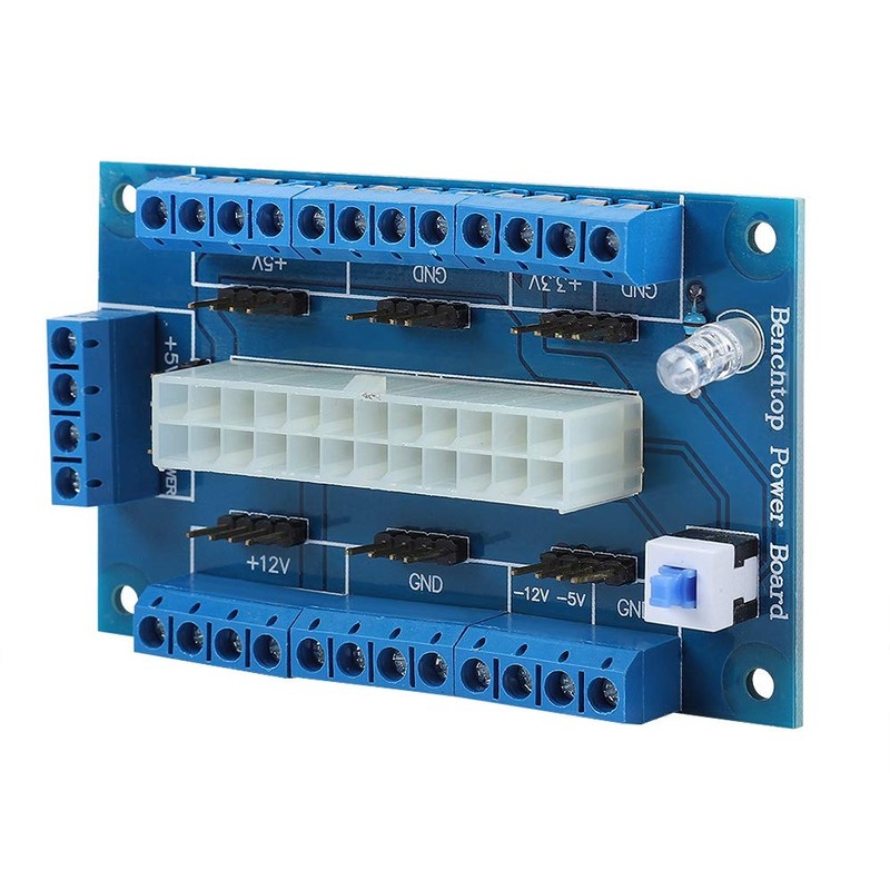 PUSOKEI ATX Breakout Board 24-Pin Standard ATX Connector Computer PC
