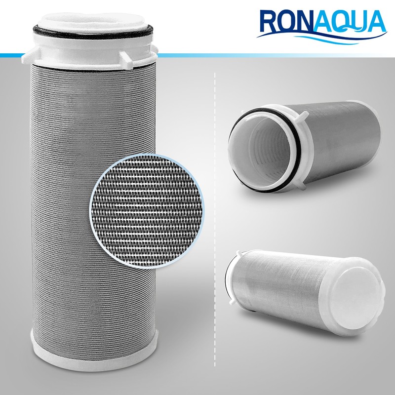 Reusable Whole House Spin Down Sediment Water Filter. Prefilter Removes