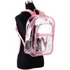FUEL Clear Backpack Heavy Duty PVC Transparent Backpack Large Clear