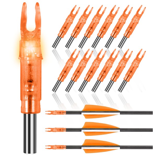 Pacify 12 Pcs Lighted Arrow Nocks, Light up Nocks for