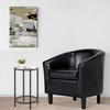 Yaheetech Leather Lounge Chair, Upholstered Chaise Lounge Armchair, Comfy Accent