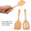 2Pcs Wooden Spatula Heat Resistant Light Weight Kitchen Cooking Utensils