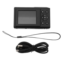 4K Digital Camera for Teens Kids 44MP 16X Digital Zoom Autofocus Anti Shake 2.4 Inch Screen Pocket Compact Camera for Photography Travel Vlogging Black